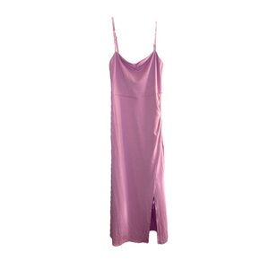 Wilfred Aritzia Flight Sweetheart Midi Dress in Lavender Pink - Size Medium